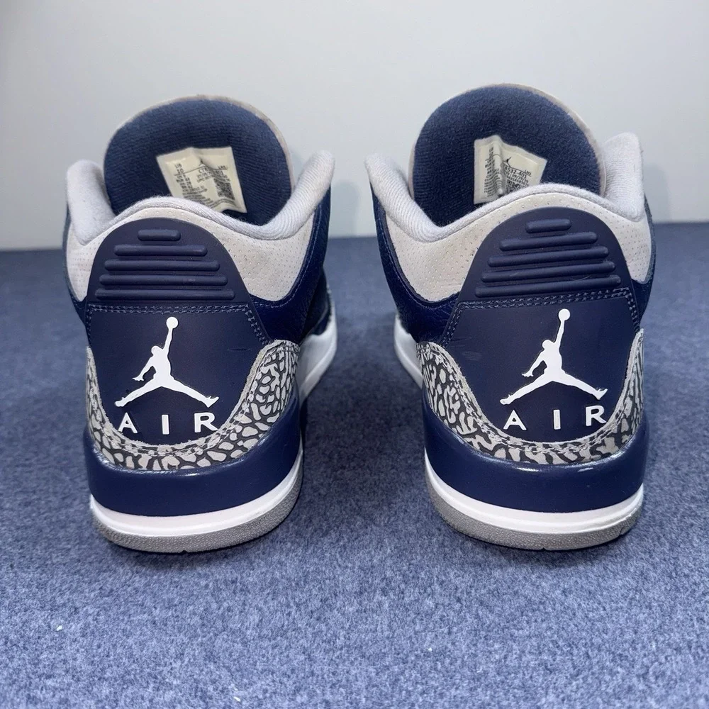 Size 10 - Worn Air Jordan 3 Retro Georgetown Men's No Box Preowned CT8532-401